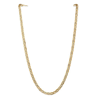 26" 10k Yellow Gold 5.25mm Concave Anchor Chain