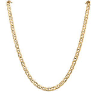 18" 10k Yellow Gold 6.25mm Concave Anchor Chain