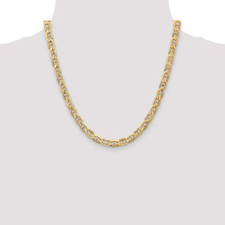 20" 10k Yellow Gold 6.25mm Concave Anchor Chain
