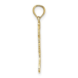 10k Yellow Gold Polished Christmas Stocking Pendant