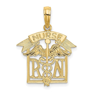 10K Yellow Gold Registered Nurse Charm