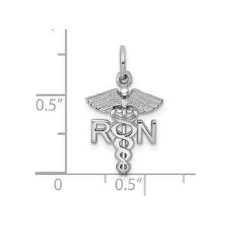 10k White Gold RN Charm