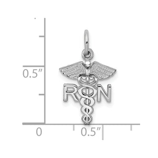 10k White Gold RN Charm