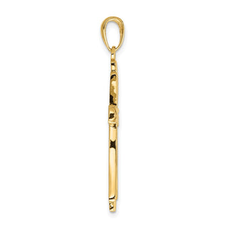 10k Yellow Gold Polished Solid Cross Pendant