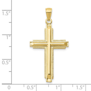 10k Yellow Gold Cross Pendant 10D1661