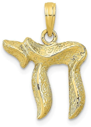 10k Yellow Gold Chai Pendant 10D1702