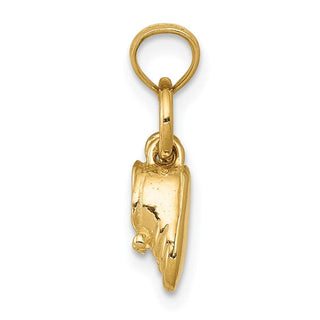 10K Yellow Gold 3D Moveable Baby Shoes Charm