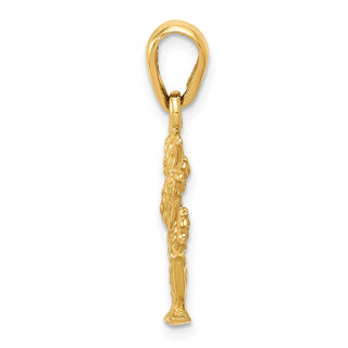 10K Yellow Gold 3-D Cactus Pendant