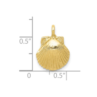 10K Yellow Gold Seashell Pendant