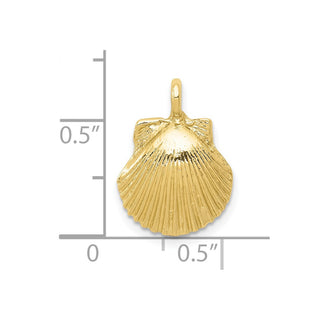 10K Yellow Gold Seashell Pendant