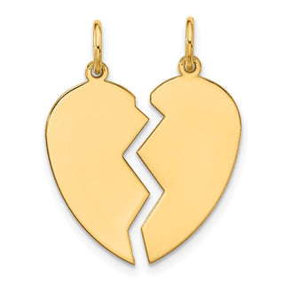 10K Yellow Gold 2 piece Small Heart Charm