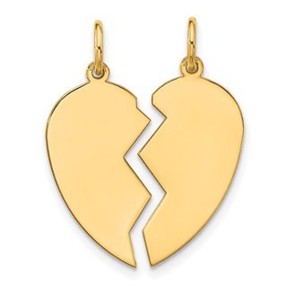10K Yellow Gold 2 piece Small Heart Charm