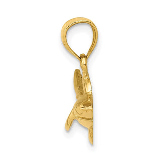 10K Yellow Gold Shark Pendant