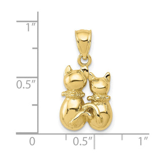 10K Yellow Gold Cat Pendant