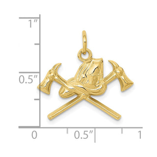 10K Yellow Gold Fire Department Charm