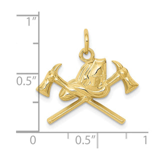 10K Yellow Gold Fire Department Charm