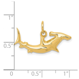 10K Yellow Gold Hammerhead Shark Charm