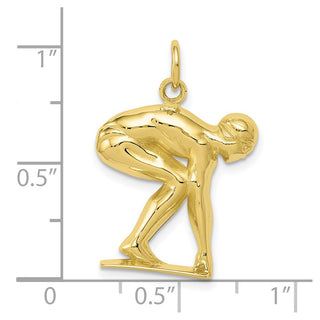 10K Yellow Gold Swimmer/diver Charm