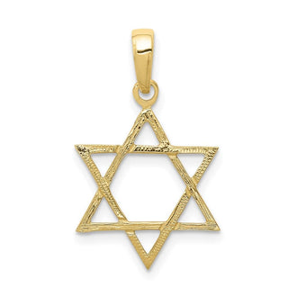 10k Yellow Gold Star of David Pendant 10D3801