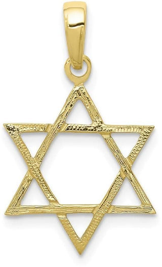 10k Yellow Gold Star of David Pendant 10D3801