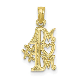 10k Yellow Gold #1 Mom Pendant