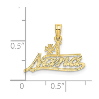 10K Yellow Gold #1 NANA Script Charm
