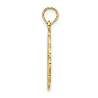 10k Yellow Gold Cut-Out Jumping Dolphins Pendant