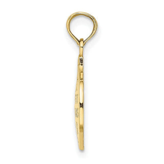 10k Yellow Gold Our First Christmas Ornament Pendant