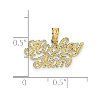 10k Yellow Gold Hockey Mom Pendant