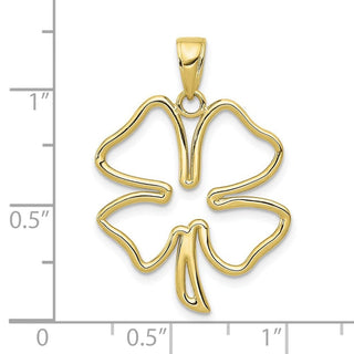 10k Yellow Gold 4-Leaf Clover Pendant 10D4372