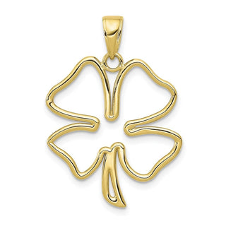10k Yellow Gold 4-Leaf Clover Pendant 10D4372