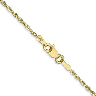 24" 10k Yellow Gold 1.5mm Extra-Light Diamond-cut Rope Chain