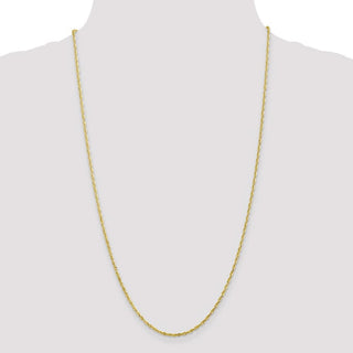 9" 10k Yellow Gold 2.0mm Extra-Light Diamond-cut Rope Chain