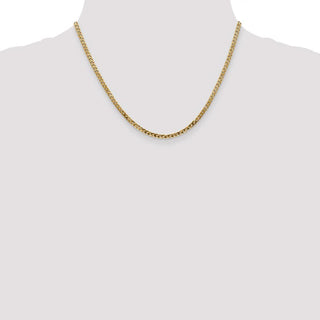 18" 10k Yellow Gold 2.9mm Flat Beveled Curb Chain