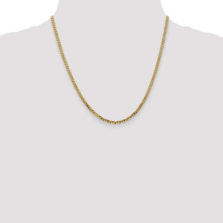 20" 10k Yellow Gold 2.9mm Flat Beveled Curb Chain