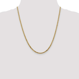 22" 10k Yellow Gold 2.9mm Flat Beveled Curb Chain