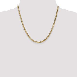 20" 10k Yellow Gold 3.9mm Flat Beveled Curb Chain