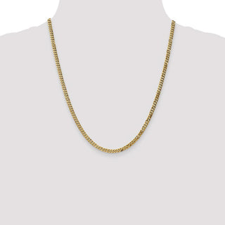 22" 10k Yellow Gold 3.9mm Flat Beveled Curb Chain