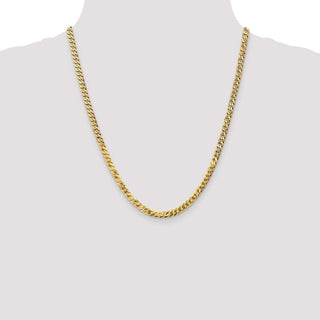22" 10k Yellow Gold 4.75mm Flat Beveled Curb Chain