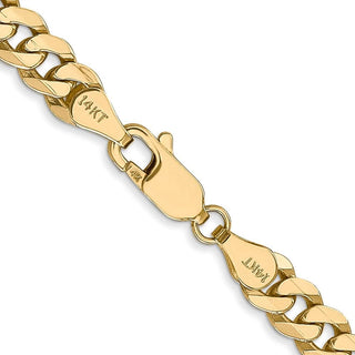 28" 10k Yellow Gold 5.75mm Flat Beveled Curb Chain