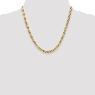 20" 10k Yellow Gold 5.75mm Flat Beveled Curb Chain