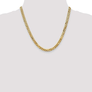 20" 10k Yellow Gold 6.25mm Flat Beveled Curb Chain
