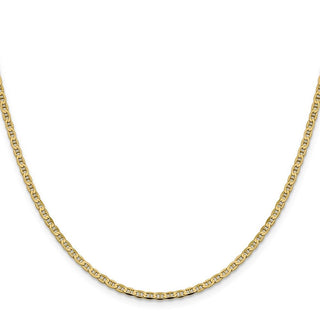 24" 10k Yellow Gold 2.4mm Flat Anchor Chain