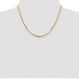 18" 10k Yellow Gold 2.4mm Flat Anchor Chain