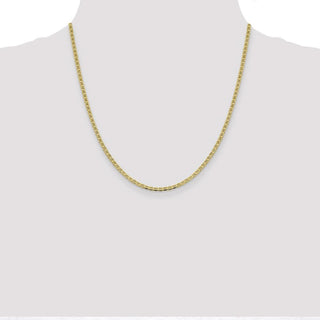20" 10k Yellow Gold 2.4mm Flat Anchor Chain