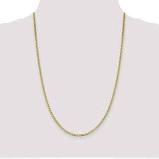 24" 10k Yellow Gold 2.4mm Flat Anchor Chain