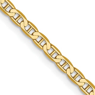 16" 10k Yellow Gold 2.4mm Flat Anchor Chain