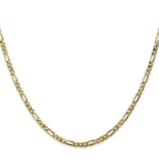 24" 10k Yellow Gold 2.75mm Flat Figaro Chain