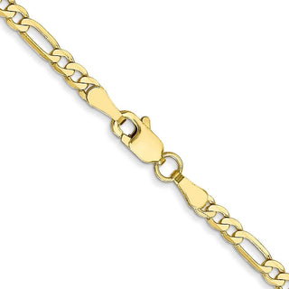 24" 10k Yellow Gold 2.75mm Flat Figaro Chain