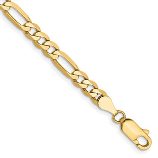9" 10k Yellow Gold 4.75mm Flat Figaro Chain
